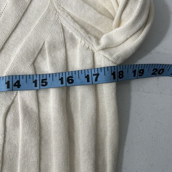 Loulou Studio Sweater Womens L Beige Silk Blend Caine Ribbed Minimalist Chunky - Picture 8 of 10